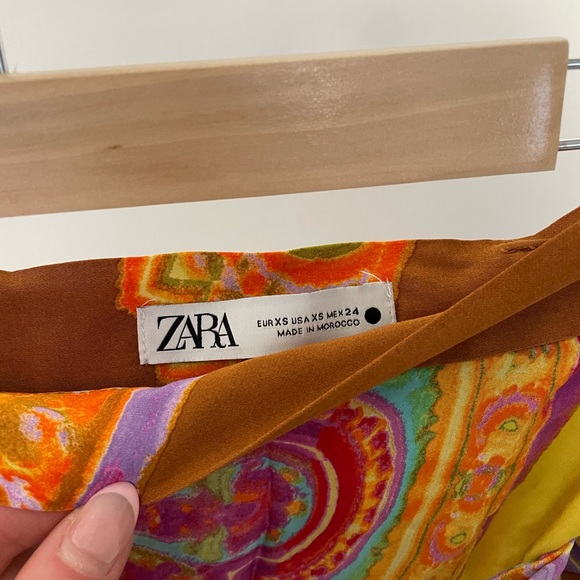 Zara silk midi wrap skirt — size xs! - Picture 5 of 6